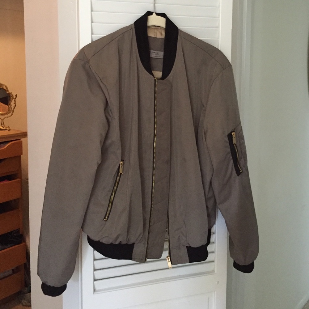 Zara Bomber Jacket with Black Trim